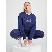 adidas Originals Outline Trefoil Crew Sweatshirt - Night Sky - Womens