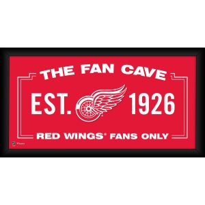 Detroit Red Wings Framed 10″ x 20″ Fan Cave Collage