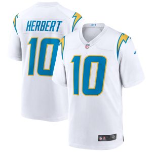 Los Angeles Chargers Nike Game Road Jersey – White – Justin Herbert – Mens