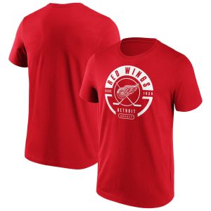 Detroit Red Wings Block Party T-Shirt – Red – Mens