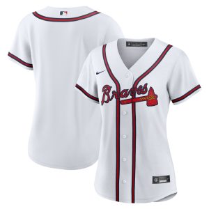 Atlanta Braves Nike Official Replica Home Jersey – Womens