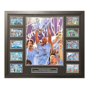 Vincent Kompany Signed Manchester City Photo – Framed
