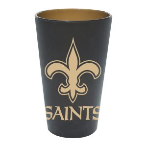 New Orleans Saints Colour Silicone Pint Glass – 16oz New Orleans Saints Colour Silicone Pint Glass – 16oz