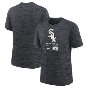 Chicago White Sox Large Logo Velocity T-Shirt – Black –  Youth