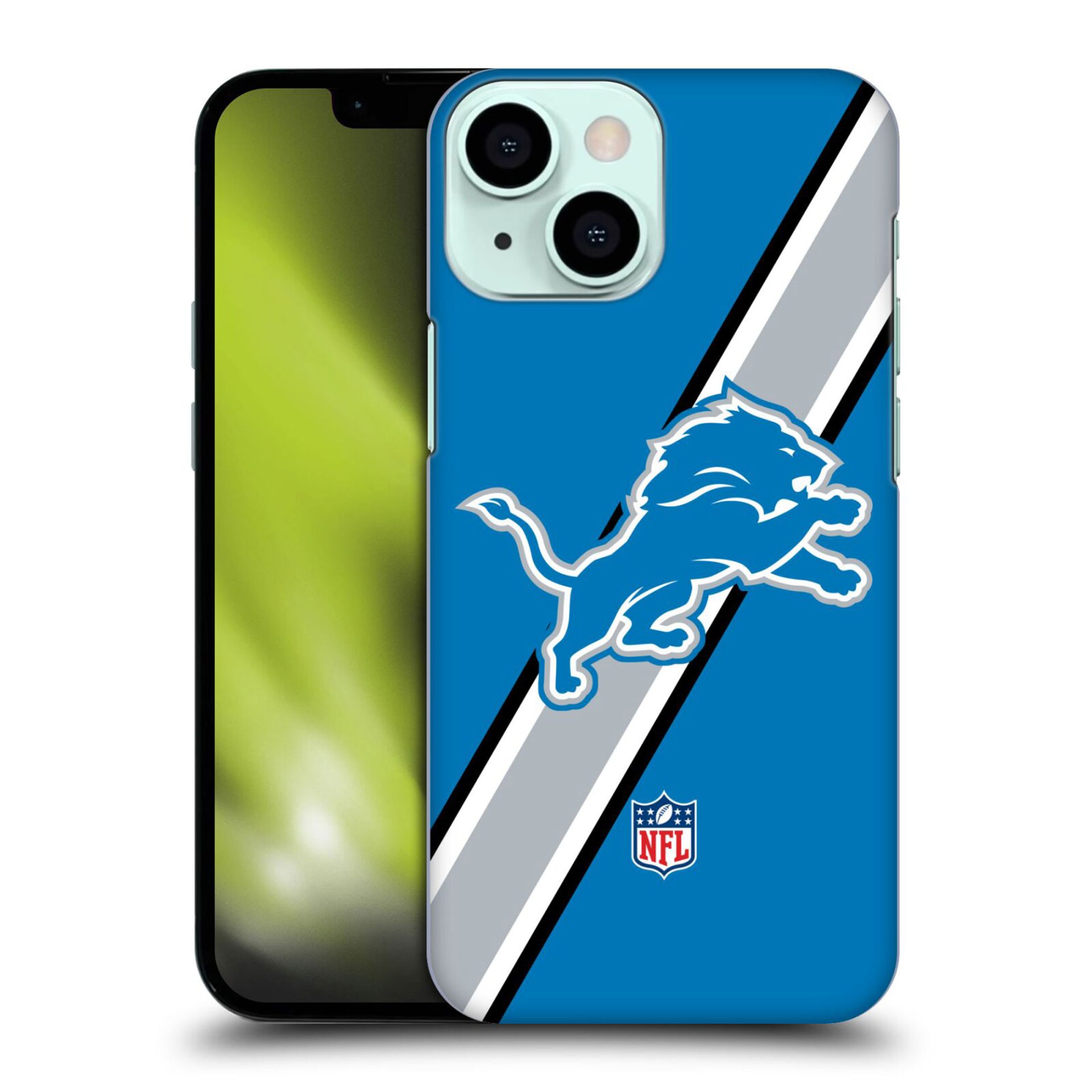 Detroit Lions Stripes Logo Hard Shell Phone Case - iPhone