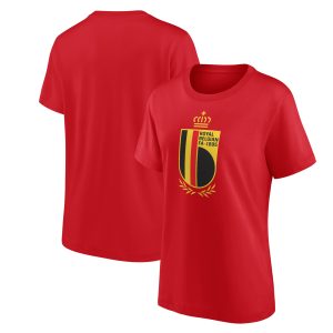 Belgium FA Primary Logo Graphic T-Shirt – Red – Womens Belgium FA Primary Logo Graphic T-Shirt – Red – Womens