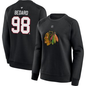 Chicago Blackhawks Name & Number Sweatshirt – Connor Bedard – Womens