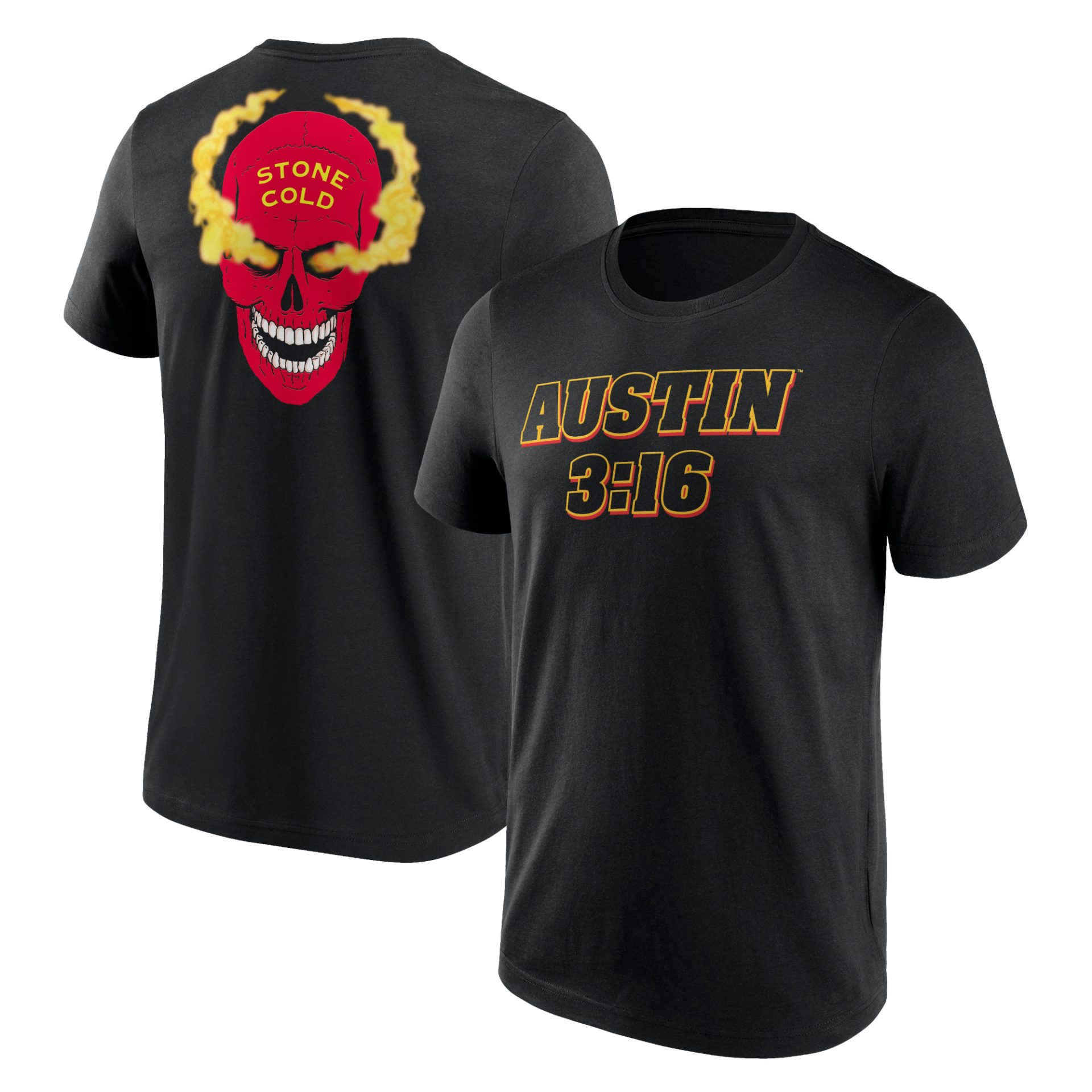 WWE Stone Cold Steve Austin Red Skull T-Shirt – Black – Mens WWE Stone Cold Steve Austin Red Skull T-Shirt – Black – Mens