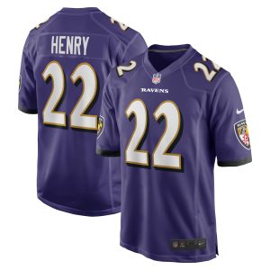 Baltimore Ravens Nike Home Game Jersey – Purple – Derrick Henry – Mens