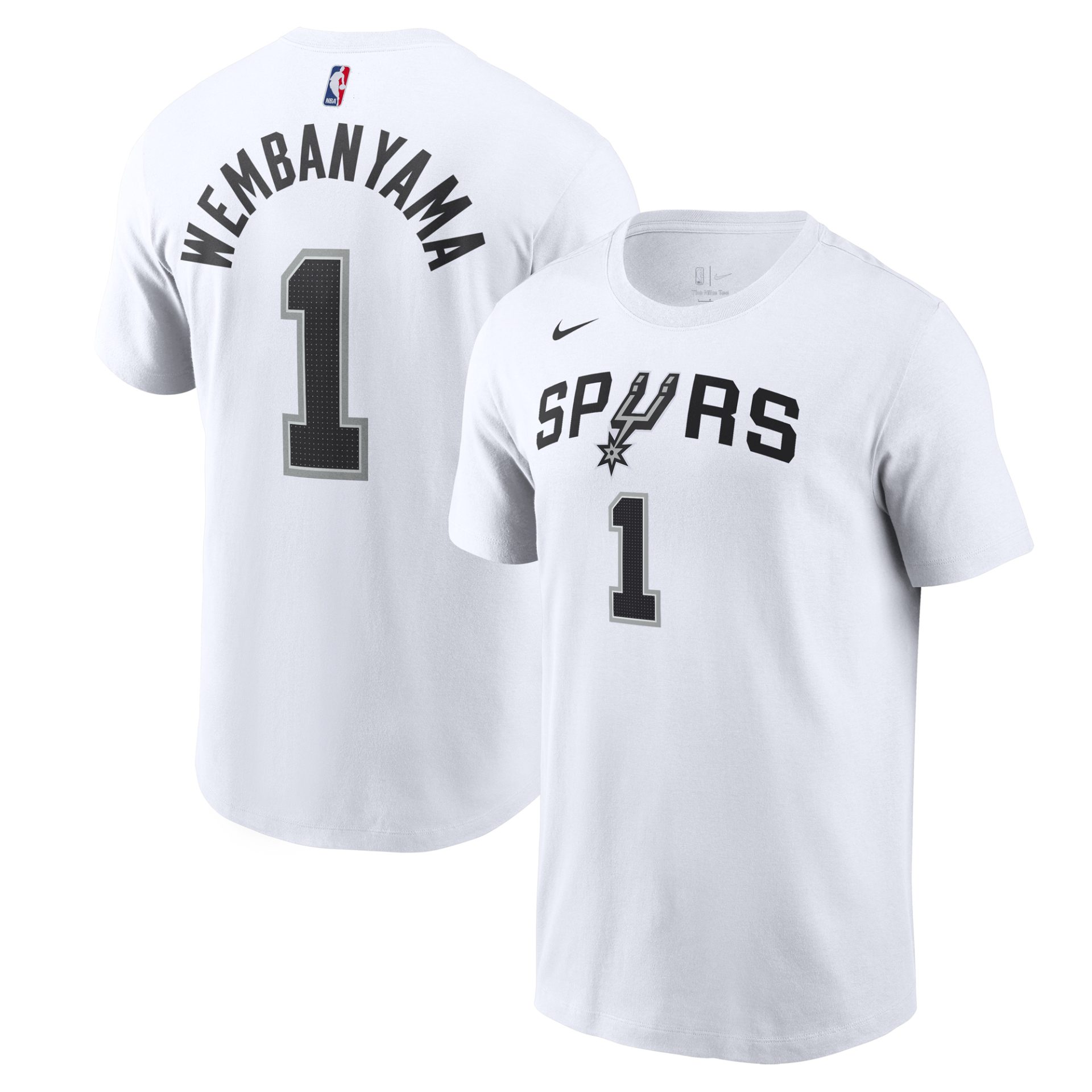 San Antonio Spurs Nike Association Name & Number T-Shirt - Victor Wembanyama - Mens
