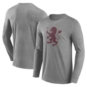 Aston Villa Chromatic Graphic Long Sleeve T-Shirt – Sports Grey – Mens Aston Villa Chromatic Graphic Long Sleeve T-Shirt – Sports Grey – Mens