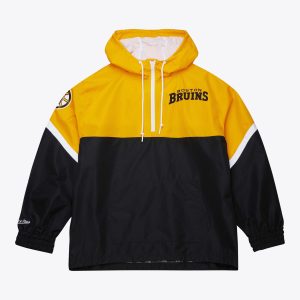 Boston Bruins Mitchell & Ness Tie Breaker Anorak Windbreaker – Mens