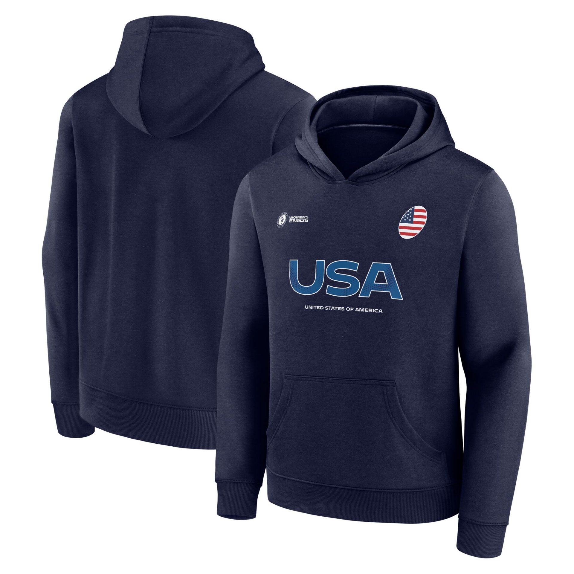 Women’s Rugby World Cup 2025 Supporter Hoodie – USA – Junior Women’s Rugby World Cup 2025 Supporter Hoodie – USA – Junior