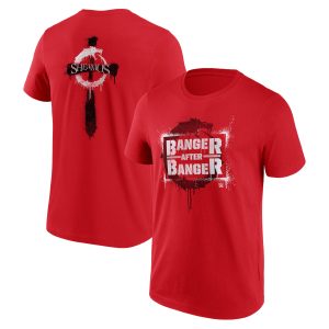 WWE Sheamus Banger After Banger Stencil T-Shirt – Red – Mens