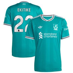 Liverpool adidas Third Shirt 2025-26 with Ekitike 22 printing Liverpool adidas Third Shirt 2025-26 with Ekitike 22 printing
